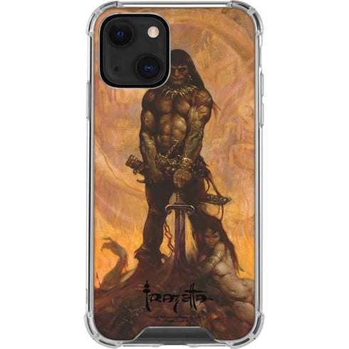 Frazetta Barbarian iPhone 14 Plus Clear Case